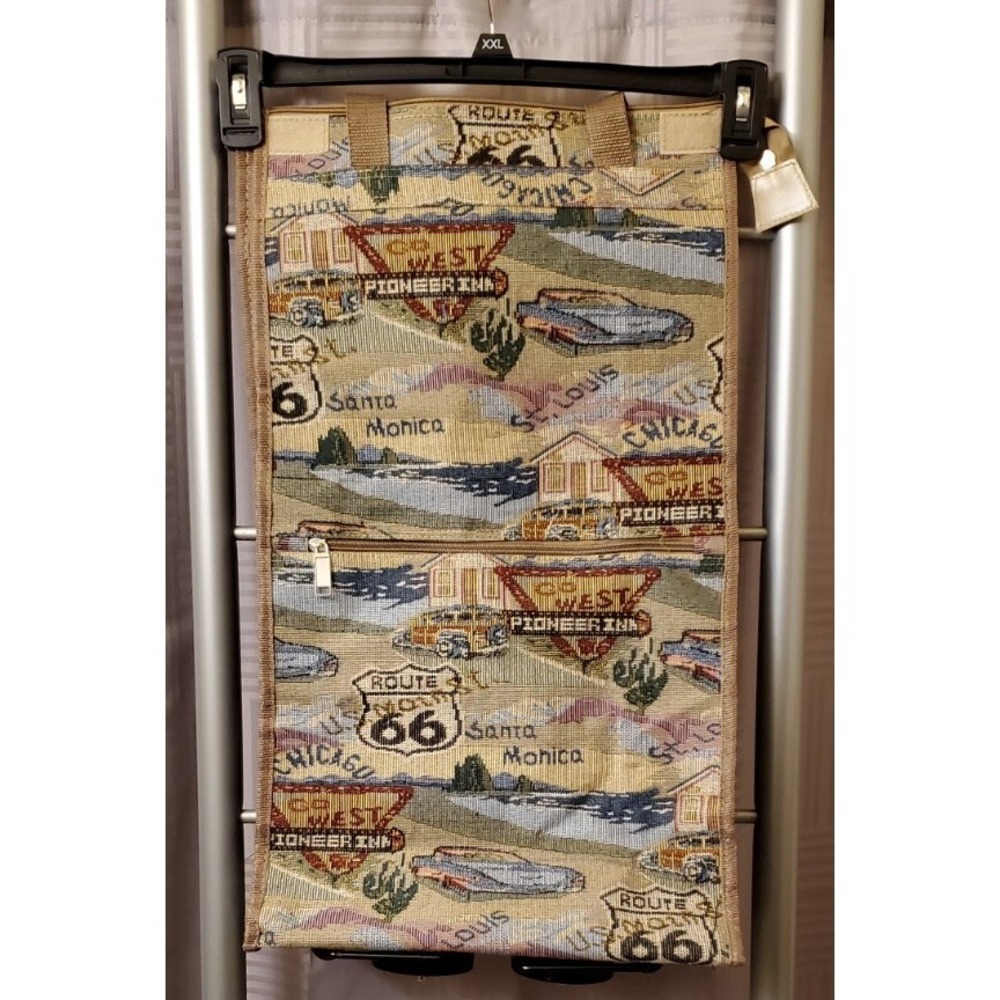 Rolling‎ Travel Bag Collapsible Multicolor Route 66 Themed